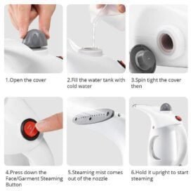 Steamer-4 In 1 HandHeld Garment Steamer & Beauty Facial Steamer - Image 2