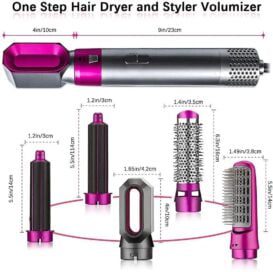 5 in 1 Multifunctional Hair Dryer Styling Tool, Detachable 5-in-1 Multi-Head Hot Air Comb, The Negative Ion Automatic Suction Hair Curler - Image 8