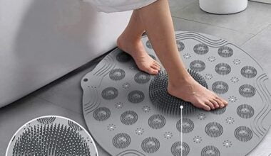 Shower Foot Cleaner Scrubber Foot Brush Massager Pad Non Slip Suction Cup Exfoliating Dead Skin Foot Mat for Shower (Pack of 2)