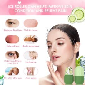 Ice Roller For Face Neck and Body For Puffy Eyes Easy to Use and Carry Unbreakable and Reusable Glowing and Clear Skin(Multicolor) - Image 6