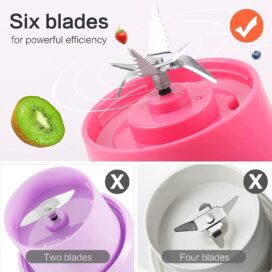 6 Blade Juicer- Portable Electric 6 Blade USB Juice Maker (380 ml) - Image 4