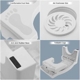 Plastic Foldable Anti-Constipation Potty Training Stool with Air Freshener Slot - Image 5