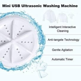 Portable Mini Washing Machine Ultrasonic Turbine Washer - Image 4