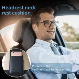 Car Seat Headrest Neck Rest Pillow Cushion for All Cars- Ergonomic Pillow Memory Foam Neck Support for Neck/Back Pain Relief Neck Rest Support Cushion - Image 7