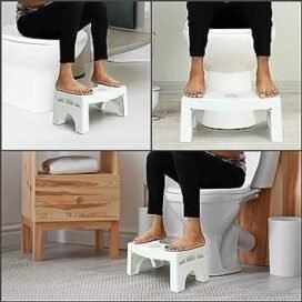 Plastic Foldable Anti-Constipation Potty Training Stool with Air Freshener Slot - Image 3