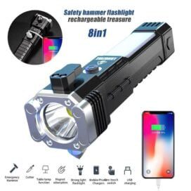 Portable Rechargeable Torch LED Flashlight - Image 3