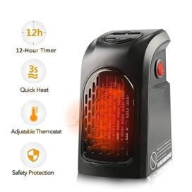 Room Heater Handy Heater for Home, Office, Camper LED Screen 400 Watts Portable Wall Heater Warmer, Mini Blower Heater for Winter - Image 3