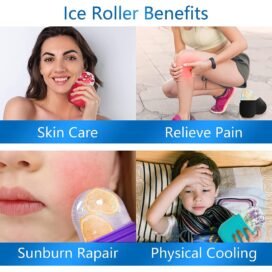 Ice Roller For Face Neck and Body For Puffy Eyes Easy to Use and Carry Unbreakable and Reusable Glowing and Clear Skin(Multicolor) - Image 5