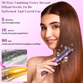 Meneflix Portable Mini Hair Straightener Cordless Rechargeable Mini Adjustable Hair Straightener Hot Comb - Image 6