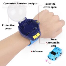 Speed Up Car Cartoon Mini Watch Car Toy, Usb Rechargeable Remote Control Toy - Image 2