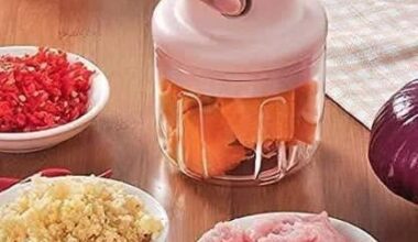 Food Chopper-250 ml Portable Food Chopper Processor, Garlic Masher with Sharp Blades Blender for Fruits