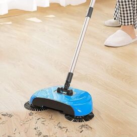 Magic Broom Floor Cleaner-Hand Push Rotating Sweeping Broom, Room and Office Floor Sweeper Cleaner Dust Mop Set - Image 2