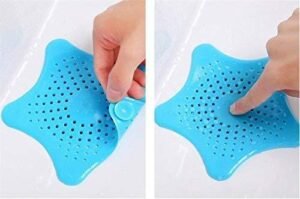 Starfish Hair Catcher Rubber Bath Sink Strainer Shower Drain Cover Trap Basin  (Pack of 2) - Image 5