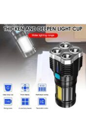 Torch - Usb Rechargeable Led Torch, 600 Lumens Flashlight - Image 5