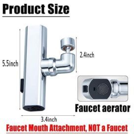 3 in 1 360� Waterfall Kitchen Faucet, Touch Faucet, Extender for Kitchen Sink - Image 3