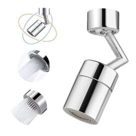 Splash Filter Faucet, 720? Rotatable Faucet Sprayer Head with Durable Copper, Anti-Splash, Oxygen-Enriched Foam, 4-Layer Net Filter, Leakproof Design with Double O-Ring - Image 2