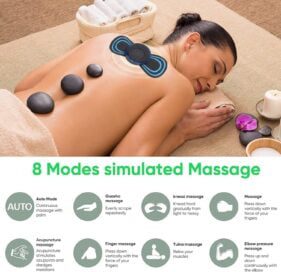 Mini Massager with 8 Modes and 19 Strength Levels,Rechargeable Electric Massager for Shoulder,Arms,Legs,Back Pain for Men and Women - Image 7