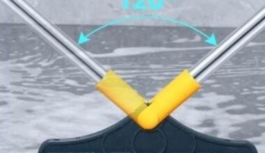 Floor Brush- 2 In 1 Long Handle Wiper Stiff Bristle Floor Brush