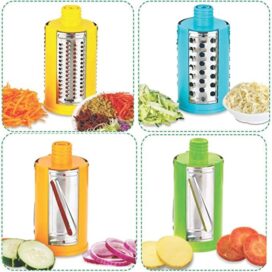 4 in 1 Drum Grater Shredder Slicer for Vegetable, Fruit, Chocolate, Dry Fruits, Salad Maker - Image 4