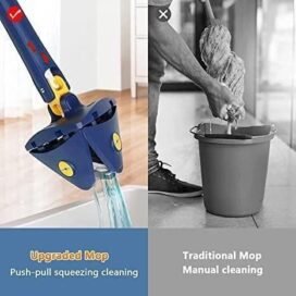 Blue Squeezing Triangle Cleaning Mop - Image 3