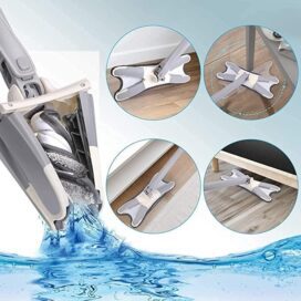 X-Type Microfiber Floor Cleaning Mop for Home – 360° Rotating Flat Mop, Wet & Dry Floor Cleaner for Tiles, Marble & Wooden Floors - Image 2