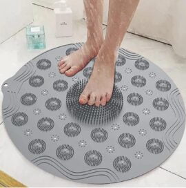 Shower Foot Cleaner Scrubber Foot Brush Massager Pad Non Slip Suction Cup Exfoliating Dead Skin Foot Mat for Shower (Pack of 2) - Image 2