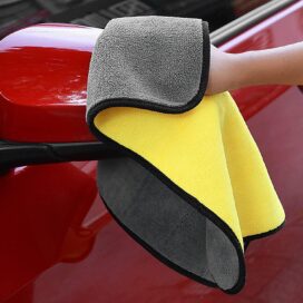 Microfibre Car Cloth (60x30 cm + 30x30 cm) ,Thick Plush Lint & Streak-Free Multipurpose Double-Sided Cloths Automotive Towels for Car Bike Cleaning Polishing Washing & Detailing (Pack of 2) - Image 6