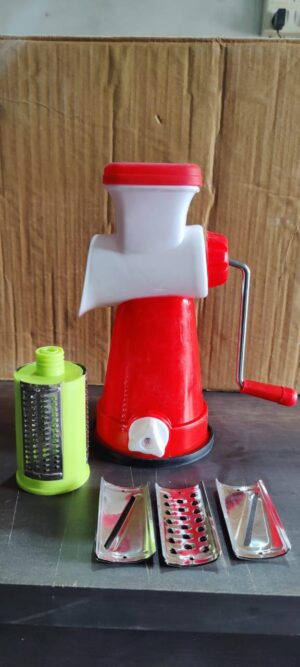 4 in 1 Drum Grater Shredder Slicer for Vegetable, Fruit, Chocolate, Dry Fruits, Salad Maker - Image 7