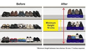 Shoe Rack-Space Savers Shoe Rack Cabinets Storage Plastic Adjustable Shoes Wardrobe Shoes Storage ( 1 Pcs) - Image 2