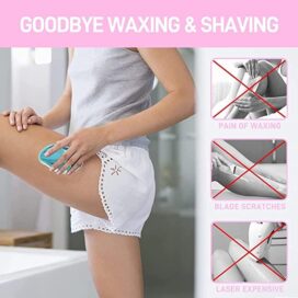 FLETIX Crystal Hair Eraser Stone, Painless Magic Crystal Hair Remover for Women Men, Hair Removal Eraser Exfoliator Tool for Arms Legs Back Bikini Body Any Part (Multicolor) - Image 4