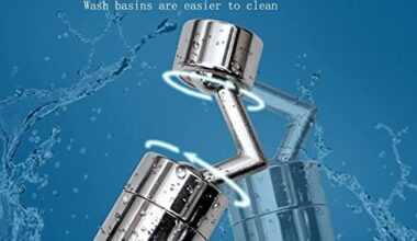 Splash Filter Faucet, 720? Rotatable Faucet Sprayer Head with Durable Copper, Anti-Splash, Oxygen-Enriched Foam, 4-Layer Net Filter, Leakproof Design with Double O-Ring