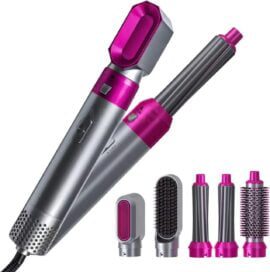 5 in 1 Multifunctional Hair Dryer Styling Tool, Detachable 5-in-1 Multi-Head Hot Air Comb, The Negative Ion Automatic Suction Hair Curler - Image 3