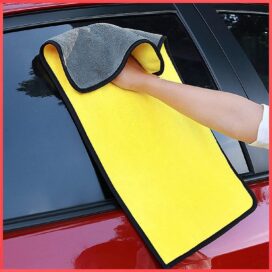 Microfibre Car Cloth (60x30 cm + 30x30 cm) ,Thick Plush Lint & Streak-Free Multipurpose Double-Sided Cloths Automotive Towels for Car Bike Cleaning Polishing Washing & Detailing (Pack of 2) - Image 2