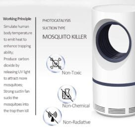 Eco Friendly Electronic Mosquito Killer Machine Lamp,Theory Screen Protector Mosquito Killer lamp for Home USB Powered Electronic+ (White) - Image 5