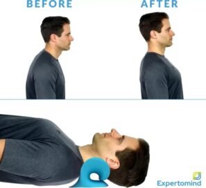 Expertomind Neck Relaxer Expertomind Neck Relaxer | Cervical Pillow | Neck & Shoulder Support for Pain Relief | Chiropractic Acupressure Massage | Durable and Soft | Portable & Easy to Carry - Blue Color Massager  (Blue) - Image 3