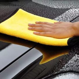 Microfibre Car Cloth (60x30 cm + 30x30 cm) ,Thick Plush Lint & Streak-Free Multipurpose Double-Sided Cloths Automotive Towels for Car Bike Cleaning Polishing Washing & Detailing (Pack of 2) - Image 5