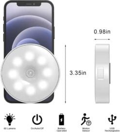 Motion Sensor Light for Home with USB Charging Wireless Self Adhesive LED Night Light - Image 4