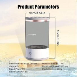 Make Up Brush Cleaner,Electric Brush Cleaner, USB Rechargeable Automatic Deep Cosmetic Cleaning Device - Image 6