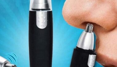 Nose Hair Trimmer Battery-Operated Ear and Nose Hair Trimmer Clipper Painless