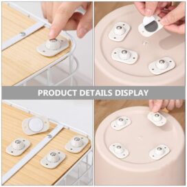 Adhesive Wheel-Mini Casters 360 Degree Rotation Self Adhesive Wheels Pulley (Pack of 4) - Image 6
