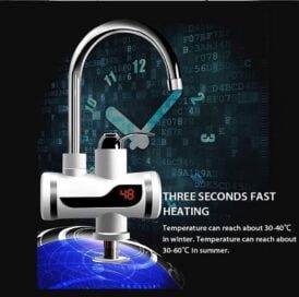 Electric Water Heater And Tankless Fast Water Heating Tap Instant Hot Kitchen Faucet - Image 4