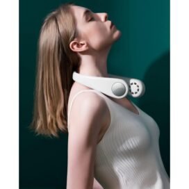 Portable Neck Fan, Hands Free Wearable Bladeless Fan, Ultra Light Rechargeable Mini USB Fan for Travel/Home/Office, 3 Speeds - Image 3
