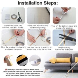 50 Meters Waterproof Gap Sealing Golden Decoration Tape for Home - Image 6