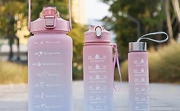 3 Pack Motivational Water Bottles Set