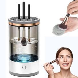 Make Up Brush Cleaner,Electric Brush Cleaner, USB Rechargeable Automatic Deep Cosmetic Cleaning Device - Image 2