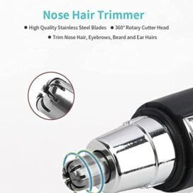 Nose Hair Trimmer Battery-Operated Ear and Nose Hair Trimmer Clipper Painless - Image 2