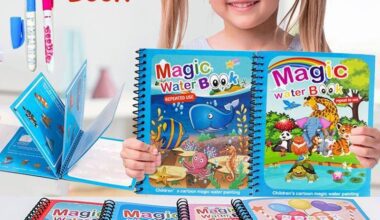 Kid's Reusable Magical Water Painting Practice Book (Set Of 4)