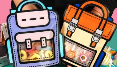 Creative School Bags Shape Cookie Candy Plastic Gift Snack Packaging Pouch