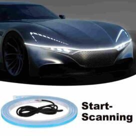 Universal Flexible Car Led Hood Strip Lights (White Light) - Image 4