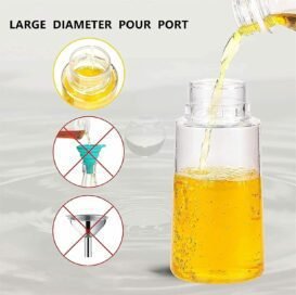Spray Bottle-Food Grade Stainless Steel Glass Oil Spray Bottle Vinegar Bottle Oil Dispenser for Cooking, Salad, Kitchen (pack of 2) - Image 4